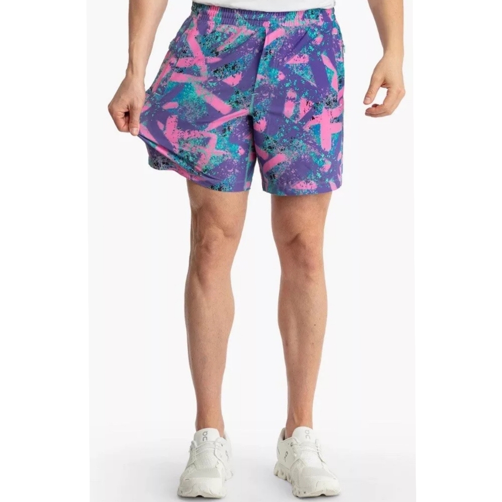 Birddogs Men's Boom Baysiders Gym Shorts Lined 9" Pink Purple Blue XL - Picture 3 of 8